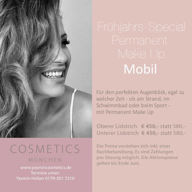 Frühjahrs Special Permanent Make Up 2017 Yasmin Cosmetics München